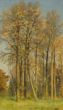 landscape Painting - ROWAN TREES IN AUTUMN classical landscape Ivan Ivanovich